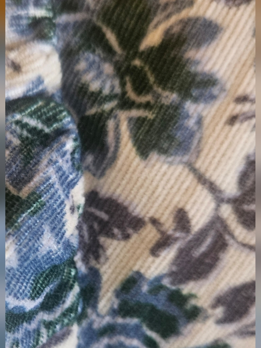 Free People CorduroyBlue and White Floral Mini Dress - Picture 7 of 17